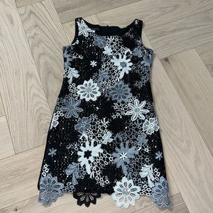 Black and White Sequence Dress for Girls